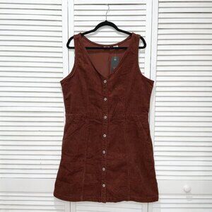 Levi's Reddish Brown Imogen Corduroy Dress Size XL